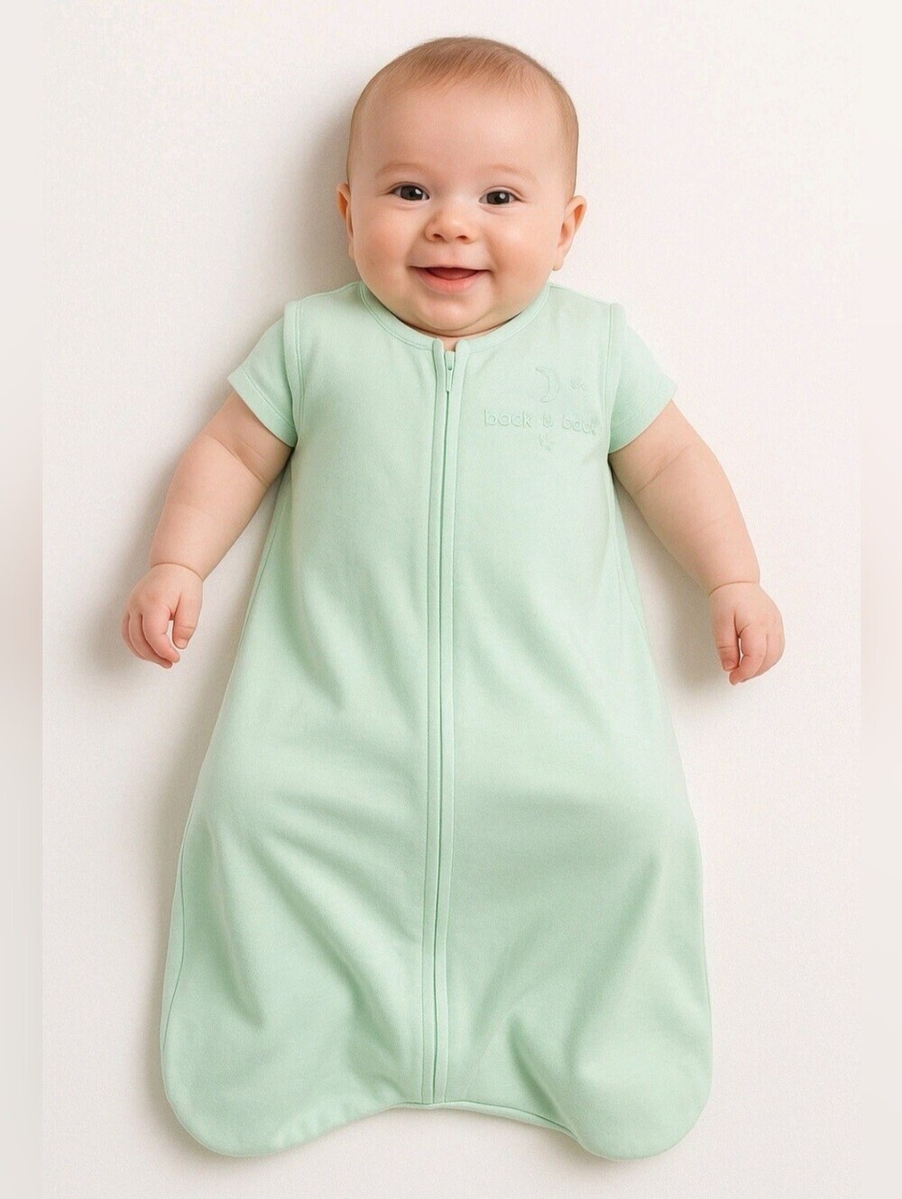 HALO SleepSack Wearable Blanket Newborn NB Mint Green Cotton 0.5 TOG